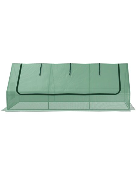 Outsunny Mini Greenhouse with Steel Frame, Plastic Cover, 240Hcm, Roll-Up Windows, Inner Mesh Layer, Great for City Flats 845-77 - pic 83979 | FastDaddyshop