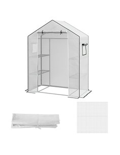 Outsunny Greenhouse Replacement Cover ONLY 140 x 73 x 190cm, White 845-944V00WT