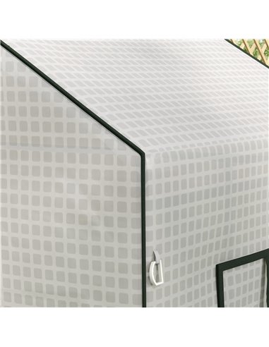 Outsunny Greenhouse Cover Replacement Walk-in PE Hot House Cover with Roll-up Door and Windows, 140 x 73 x 190cm, White 845-944V