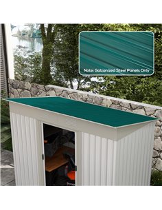 Outsunny 129 x 45cm Corrugated Roofing Sheets, Pack of 12, Green 84H-021V00GN 2