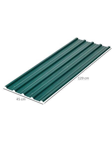Outsunny Corrugated Roofing Sheets, Pack of 12, Galvanised Metal Roofing Sheets for Greenhouse, Garage, Storage Shed, Carport, 1 - pic 84019 | FastDaddyshop