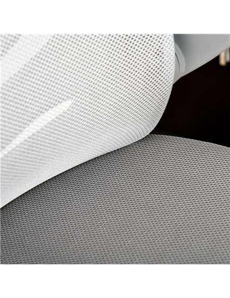 Vinsetto Mesh Office Chair for Home Swivel Task Desk Chair with Lumbar Back Support, Flip-Up Arm, Adjustable Height, Grey - pic 8402 | FastDaddyshop