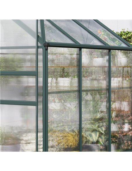 Outsunny 14 Pieces Polycarbonate Sheets, 121 x 61 x 0.4cm Twin-Wall Plastic Roofing Sheets, 10m² Replacement Greenhouse Panels,  - pic 84034 | FastDaddyshop