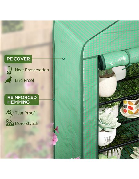 Outsunny Four-Tier Mini Greenhouse, with Reinforced Plastic Cover 845-936V00GN - pic 84038 | FastDaddyshop