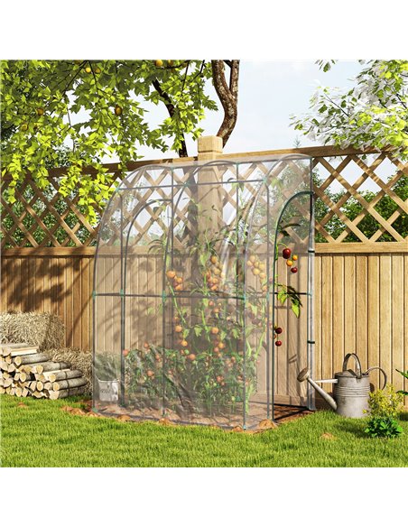 Outsunny 143cm x 118cm Walk-In Lean To Greenhouse, with Accessories 845-592V03CR - pic 84045 | FastDaddyshop