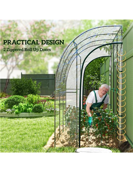 Outsunny 214cm x 118cm Walk-In Lean To Greenhouse, with Accessories 845-592V02CR - pic 84058 | FastDaddyshop