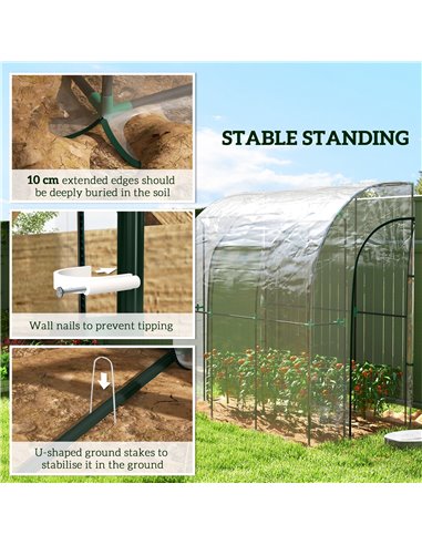 Outsunny 214cm x 118cm Walk-In Lean To Greenhouse, with Accessories 845-592V02CR