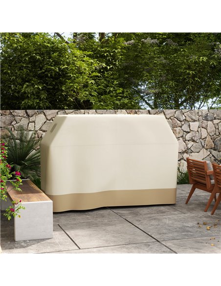 Outsunny Grill Cover: Waterproof PU-Coated Outdoor Protector for Barbecues, Beige, 71W x 188L cm 84G-438V00BG - pic 84081 | FastDaddyshop
