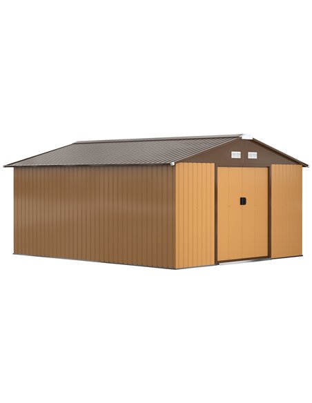 Outsunny 13 x 11 ft Metal Garden Shed with Foundation Ventilation, Yellow 845-031V01YL - pic 84161 | FastDaddyshop