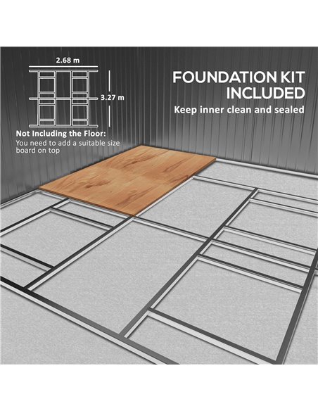 Outsunny 13 x 11 ft Metal Garden Shed Large Patio Roofed Tool Storage Box with Foundation Ventilation and Sliding Doors, Yellow  - pic 84166 | FastDaddyshop