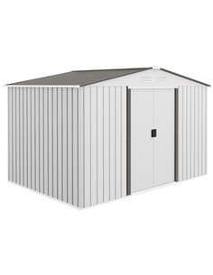 Outsunny 9 x 6FT Garden Storage Shed with Ventilation, Grey 845-031SR