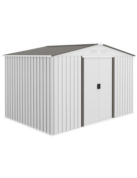 Outsunny 9 x 6FT Garden Storage Shed with Ventilation, Grey 845-031SR - pic 84251 | FastDaddyshop