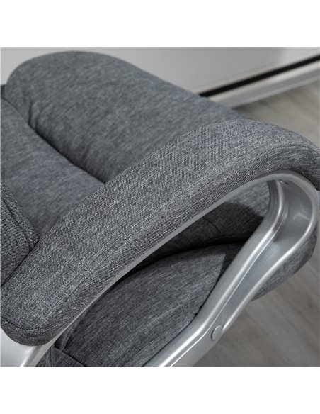 Vinsetto Ergonomic Office Chair Task Chair for Home with Arm, Swivel Wheels, Linen Fabric, Grey - pic 8426 | FastDaddyshop