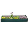 Outsunny Metal Raised Garden Bed Planter Box Outdoor Planters for Growing Flowers, Herbs, Green, 241x90.5x30cm 845-518GN