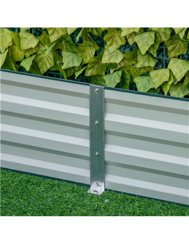 Outsunny Metal Raised Garden Bed Planter Box Outdoor Planters for Growing Flowers, Herbs, Green, 241x90.5x30cm 845-518GN