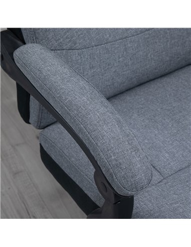Vinsetto High Back Executive Office Chair, Reclining Computer Chair with Adjustable Height, Swivel Wheels and Retractable Footre