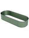 Outsunny Galvanised Raised Garden Bed, Metal Planter Box with Safety Edging, for Flowers, Herbs, Succulents, Green 845-981V01GN