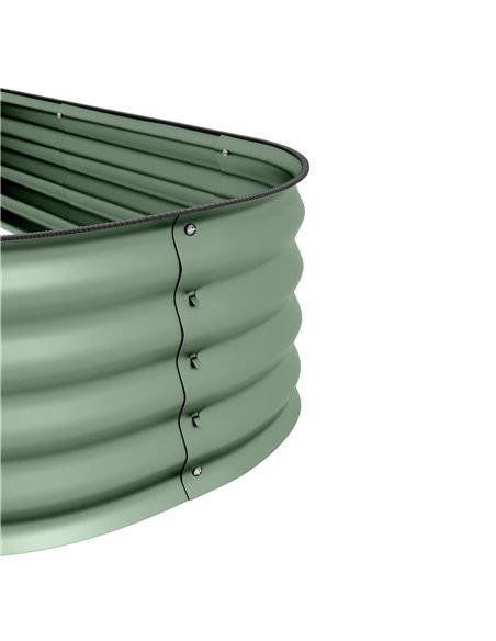 Outsunny Galvanised Raised Garden Bed, Metal Planter Box with Safety Edging, for Flowers, Herbs, Succulents, Green 845-981V01GN - pic 84420 | FastDaddyshop