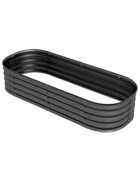 Outsunny 150L x 62W x 30Hcm Galvanised Raised Garden Bed, Metal Planter Box, Dark Grey 845-981V01CG - pic 84422 | FastDaddyshop