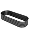 Outsunny 150L x 62W x 30Hcm Galvanised Raised Garden Bed, Metal Planter Box, Dark Grey 845-981V01CG