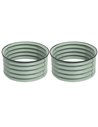 Outsunny Set of 2 Raised Garden Bed, Metal Planter Box with Safety Edging, Easy-to-assemble Stock Tank, Green 845-972V00GN