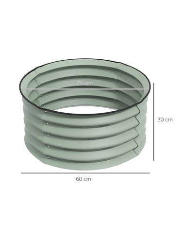 Outsunny Set of 2 Raised Garden Bed, Metal Planter Box with Safety Edging, Easy-to-assemble Stock Tank, Green 845-972V00GN