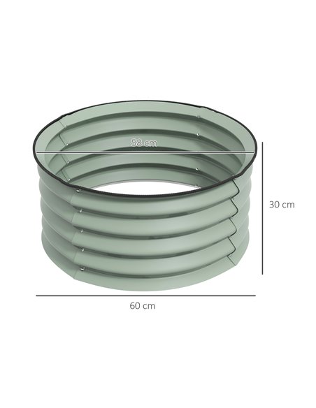 Outsunny Set of 2 Raised Garden Bed, Metal Planter Box with Safety Edging, Easy-to-assemble Stock Tank, Green 845-972V00GN - pic 84442 | FastDaddyshop