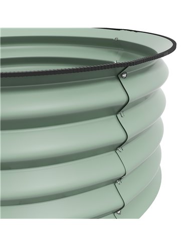 Outsunny Set of 2 Raised Garden Bed, Metal Planter Box with Safety Edging, Easy-to-assemble Stock Tank, Green 845-972V00GN