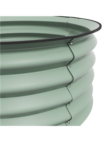 Outsunny Set of 2 Raised Garden Bed, Metal Planter Box with Safety Edging, Easy-to-assemble Stock Tank, Green 845-972V00GN - pic 84447 | FastDaddyshop