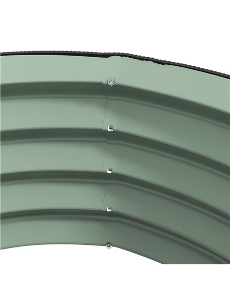 Outsunny Set of 2 Raised Garden Bed, Metal Planter Box with Safety Edging, Easy-to-assemble Stock Tank, Green 845-972V00GN - pic 84448 | FastDaddyshop