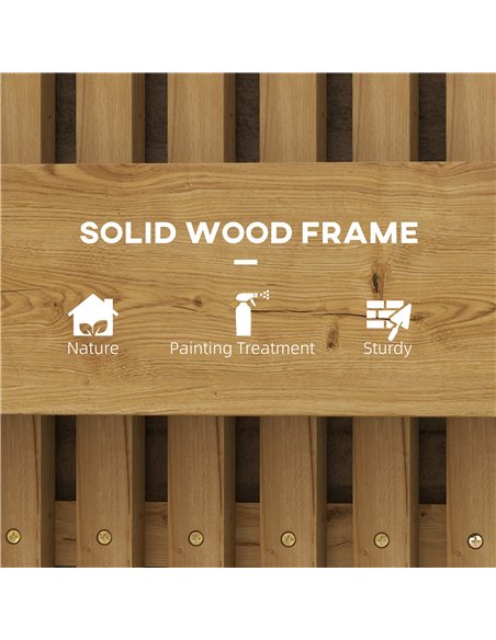 Outsunny Set of 2 Wall-mounted Wooden Garden Planters with Trellis, Drainage Holes and Movable Planter Boxes, Wall Raised Garden - pic 84465 | FastDaddyshop