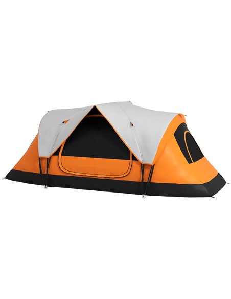 Outsunny Camping Tent for 6-8 Man with 2000mm Waterproof Rainfly and Carry Bag for Fishing Hiking Festival, Orange A20-422V00OG - pic 84476 | FastDaddyshop
