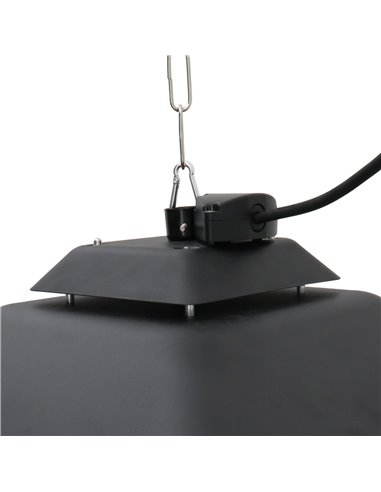 Outsunny 2kw Outdoor Hanging Ceiling Mounted Aluminium Halogen Electric Heater LED Garden Patio Warmer w/Remote Control 842-063