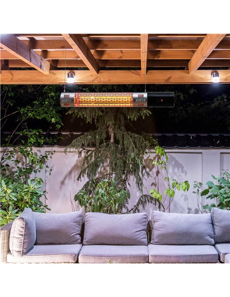 Outsunny Outdoor Patio Garden Warmer 1500W Wall Mounted Electric Infrared Halogen Heater with Remote Control Black 842-113 - pic 84504 | FastDaddyshop