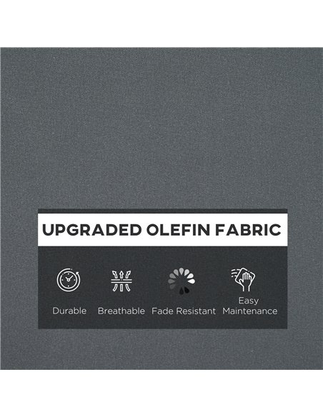 Outsunny Outdoor Seat and Back Cushion Sets, 63L x 55W x 15Dcm Olefin Seating Chair Fade Resistant Replacement Cushion for Ratta - pic 84515 | FastDaddyshop