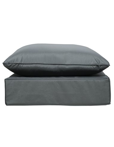 Outsunny Outdoor Seat and Back Cushion Sets, 63L x 55W x 15Dcm Olefin Seating Chair Fade Resistant Replacement Cushion for Ratta