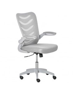 Vinsetto Mesh Office Chair Swivel Task Computer Chair for Home with Lumbar Support, Grey