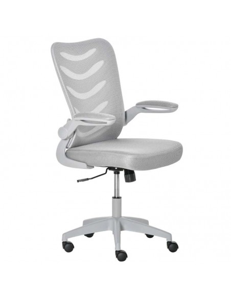 Vinsetto Mesh Office Chair Swivel Task Computer Chair for Home with Lumbar Support, Grey - pic 8452 | FastDaddyshop