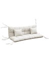 Outsunny Patio Chair Cushion Set with Back and Seat Cushions, 4-Piece, Ties Included, White 84G-356V70WT