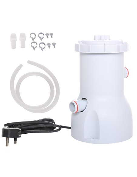 Outsunny Cartridge Filter Pump for 13'-15' Above Ground Pools, 800GPH (3028 LPH), White 848-050V71WT - pic 84719 | FastDaddyshop