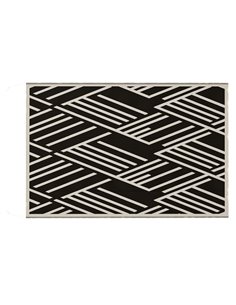 Outsunny Reversible Outdoor Rug with LED Lights, Plastic Straw, 182 x 274cm, Black and Coffee 844-838V00MX