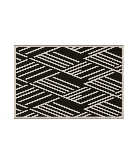 Outsunny Reversible Outdoor Rug with LED Lights, Plastic Straw, 182 x 274cm, Black and Coffee 844-838V00MX - pic 84782 | FastDaddyshop