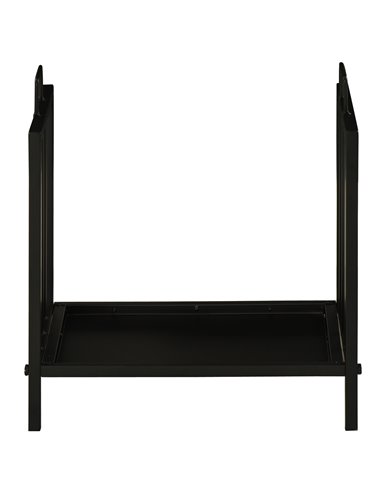 Outsunny Firewood Log Rack Fireplace Log Holder Wood Storage Rack with 2 Handles, for Outdoor and Indoor Use, 42 x 32.5 x 46cm, 