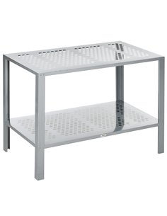 Outsunny 2-Tier Plant Stand, Corner Plant Shelf for Outdoor and Indoor Storage Organizer, Freestanding Flower Rack w/Steel Frame