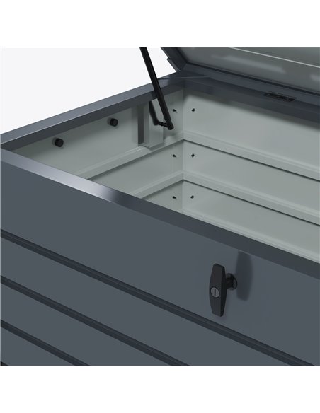 Outsunny 331 Litre Garden Storage Box, Waterproof Outdoor Storage Box with Wheels and Handles, Lockable Galvanised Steel Outside - pic 84942 | FastDaddyshop