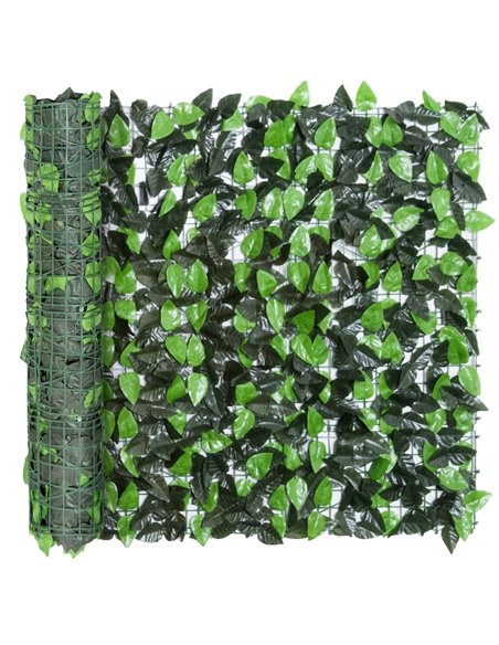 Outsunny Artificial Leaf Hedge Screen Privacy Fence Panel for Garden Outdoor Indoor Decor 3M x 1M Light Green and Dark Green 844 - pic 84951 | FastDaddyshop