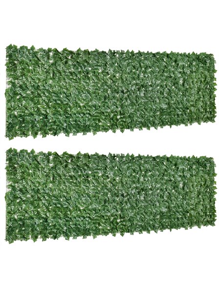 Outsunny 2-Piece Artificial Leaf Hedge Screen Privacy Fence Panel 3M x 1M, Dark Green 844-P016 - pic 84962 | FastDaddyshop
