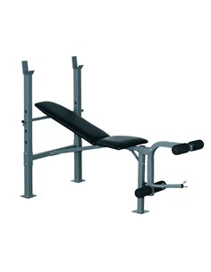 HOMCOM Heavy Duty Adjustable Multi Gym Chest Leg Arm Weight Bench, Black-Silver A91-032