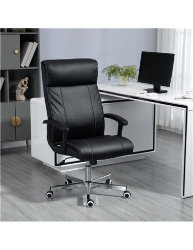 Vinsetto High-Back Vibration Massage Office Chair, Computer Chair with Tilt Function, Remote Control and Adjustable Height, Blac
