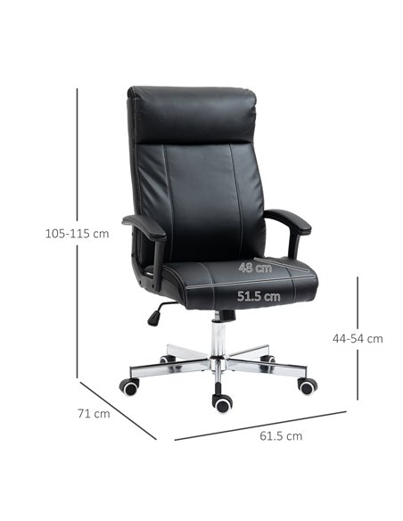 Vinsetto High-Back Vibration Massage Office Chair, Computer Chair with Tilt Function, Remote Control and Adjustable Height, Blac - pic 8520 | FastDaddyshop